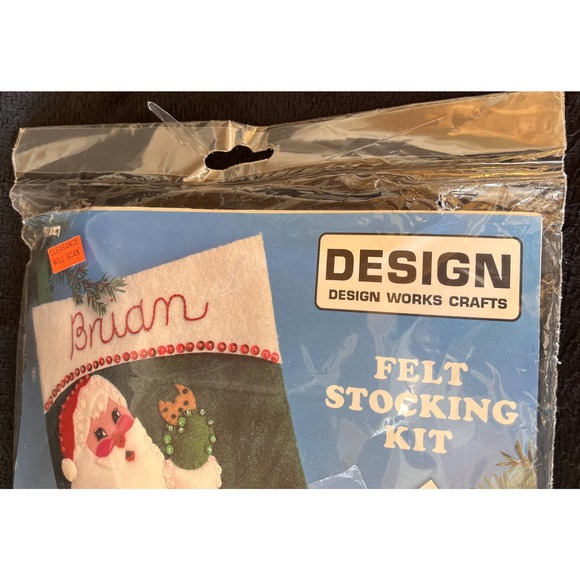 Design Works Crafts Felt Stocking Santa with Cookies Un-Opened Package - Picture 6 of 10